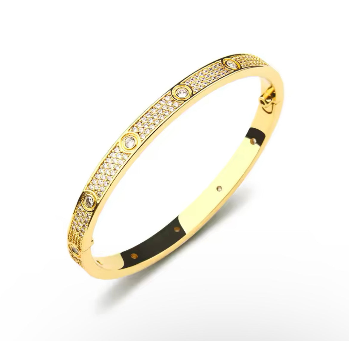 Eternity Love Bangle | 18k Gold Plated