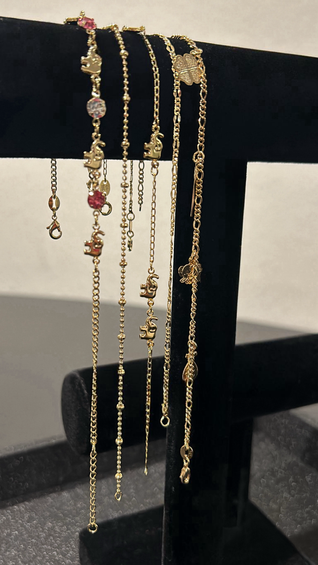 Dainty Beaded Ball Anklet | 18k Gold Anklet