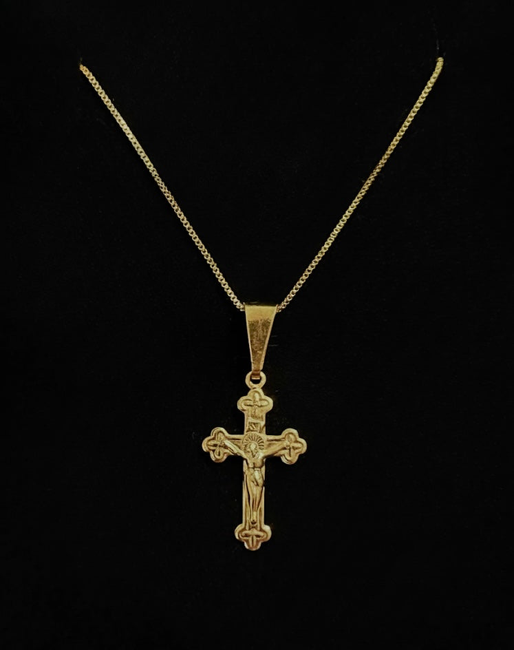 Sacred Gold Crucifix Necklace