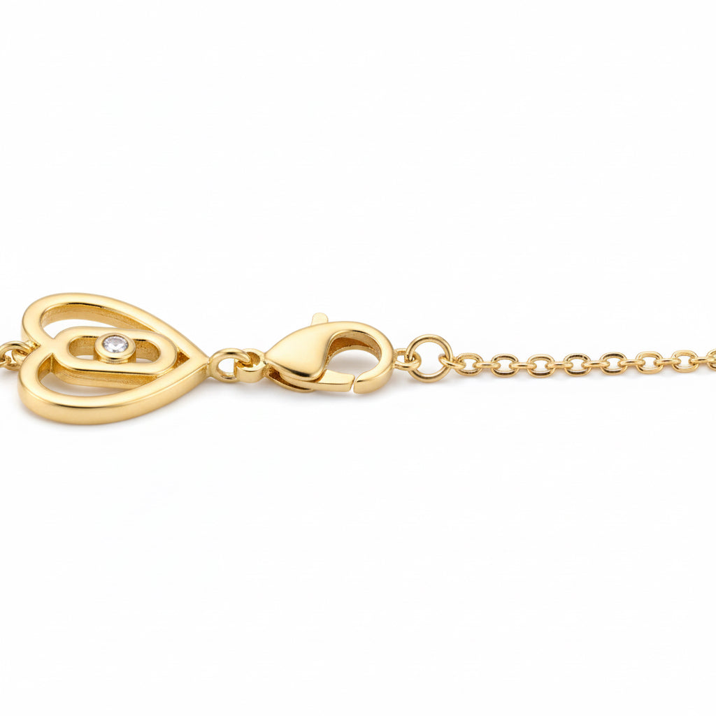 Golden Trinity Heart Bracelet