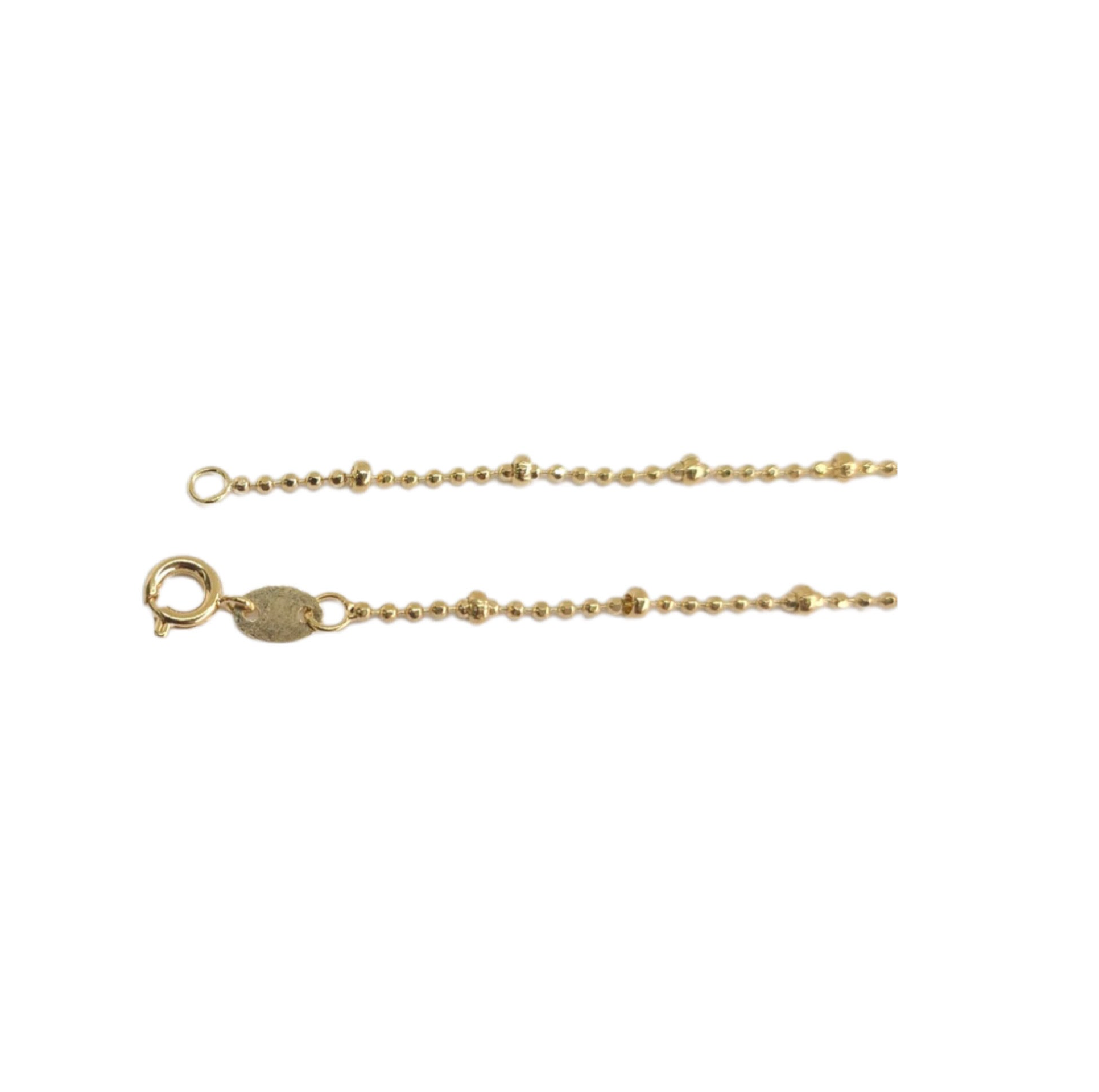 Dainty Beaded Ball Anklet | 18k Gold Anklet