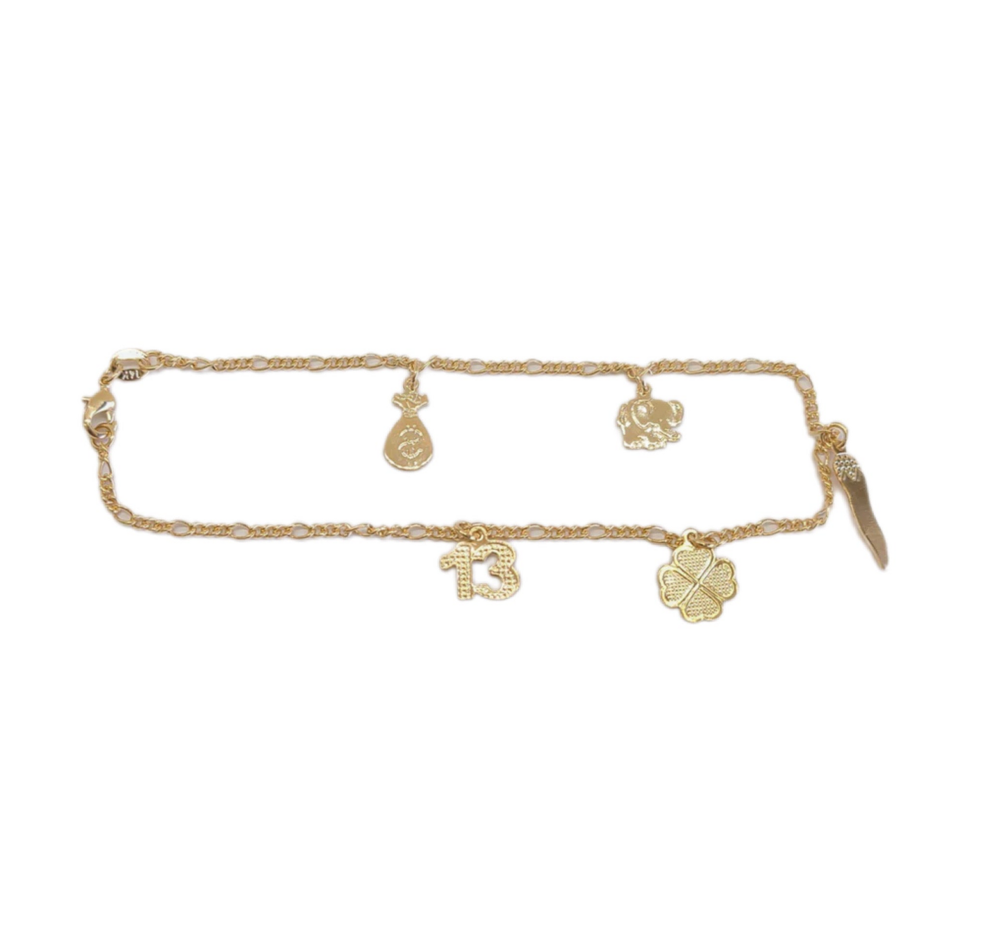 My Lucky Charm Anklet | 18k Gold Filled