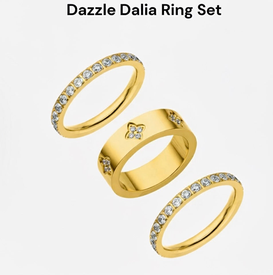 Dazzle Dalia Ring Set